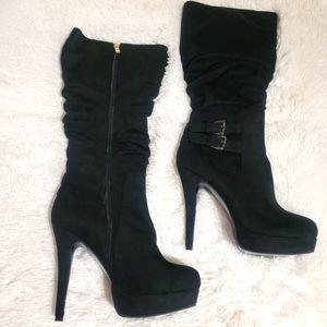 Stiletto Heeled Suede Boots, New